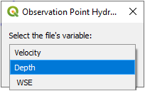 Diálogo Select Variable
