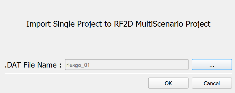 Diálogo Import Single to Multi-scenario Project