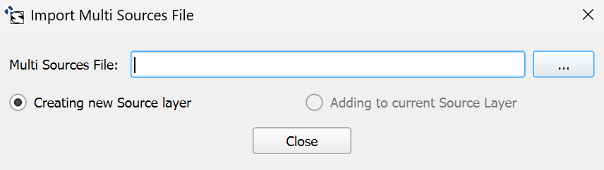 Diálogo Import Multi Sources File