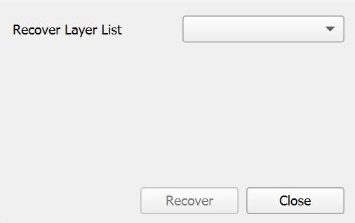 Diálogo Recover Layer