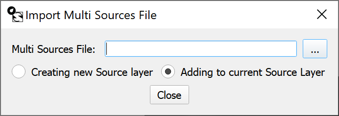 Cuadro de diálogo Multi-sources.