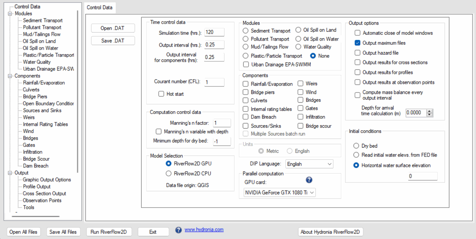 Legacy Classic DIP configuration window.
