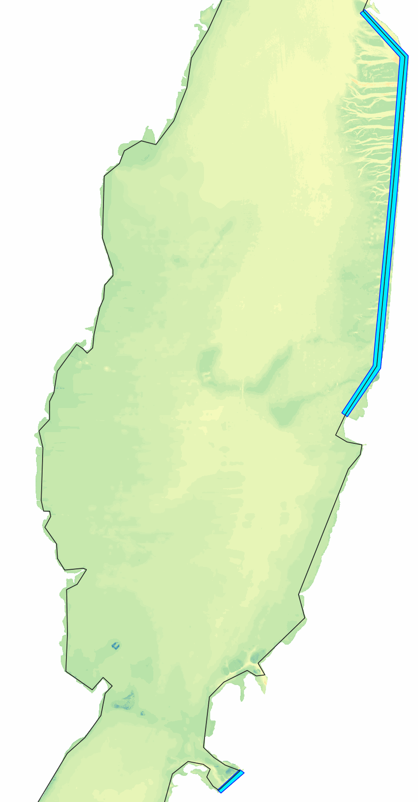 Polygon that covers the nodes defining the inflow boundary condition segments.